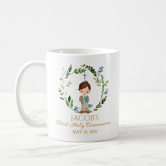 Boy First Holy Communion Ceramic Mug 11 oz コーヒーマグカップ (左)
