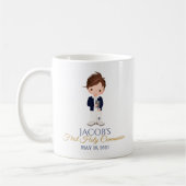 Boy First Holy Communion Minimalist Ceramic Mug  コーヒーマグカップ (左)