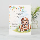 Boy Football Baby Shower 招待状 (スタンド正面)