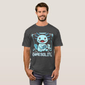 Boy Gamesolotl Axolotl Video Gamer Funny Gaming Ki Tシャツ (正面フル)