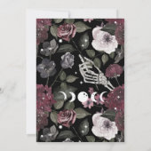 Boy Ghost Little Boo Floral Gothic Baby Shower 招待状 (裏面)