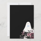 Boy Ghost Little Boo Floral Gothic Baby Shower  招待状 (裏面)