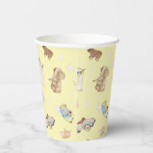 Boy Girl Boho Baby Showerヴィンテージ玩具オンイエロー 紙コップ (右)