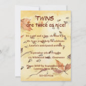 Boy Girl Twin Baby Digital Download Invitation 招待状 (裏面)