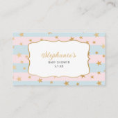 Boy Girl Twins金ゴールド星予約リクエストカード エンクロージャーカード (裏面)