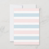 Boy Girl Twins Teddy Bear Baby Shower RSVPカード 招待状 (裏面)