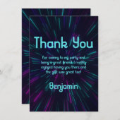 Boy Glowパーティーサンキューカード 招待状 (正面/裏面)