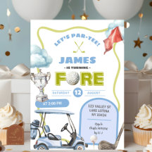 Boy Golf Kid's Fore Birthday