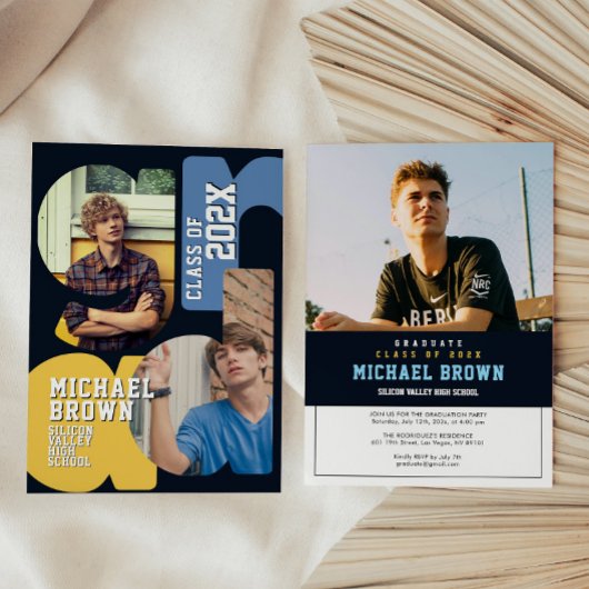 Boy Graduation Party Invitation 招待状