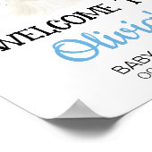 Boy Halloween Little Boo Baby Shower Welcome ポスター (角)