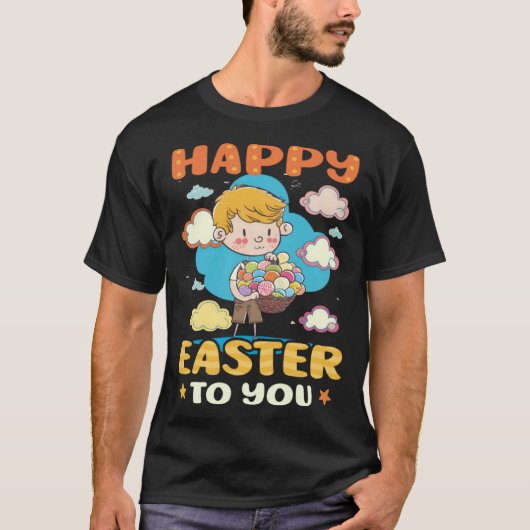 Boy Happy Easter Christian Easter Tシャツ (正面)