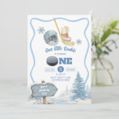 Boy Hockey Birthday Invitation 招待状 (スタンド正面)