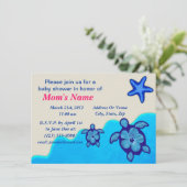 Boy Honu Baby Shower 招待状 (スタンド正面)