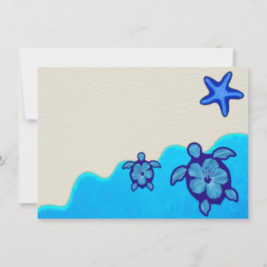 Boy Honu Baby Shower 招待状 (裏面)