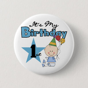 Boy It's My誕生日Tシャツとギフト 缶バッジ