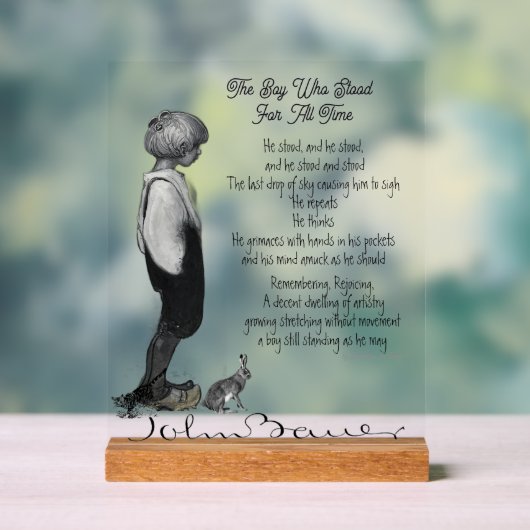 Boy John Bauer Original Poetry Acrylic Sig アクリルサイン (ニュートラル)