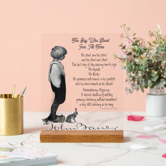 Boy John Bauer Original Poetry Acrylic Sig アクリルサイン (ウェディング)