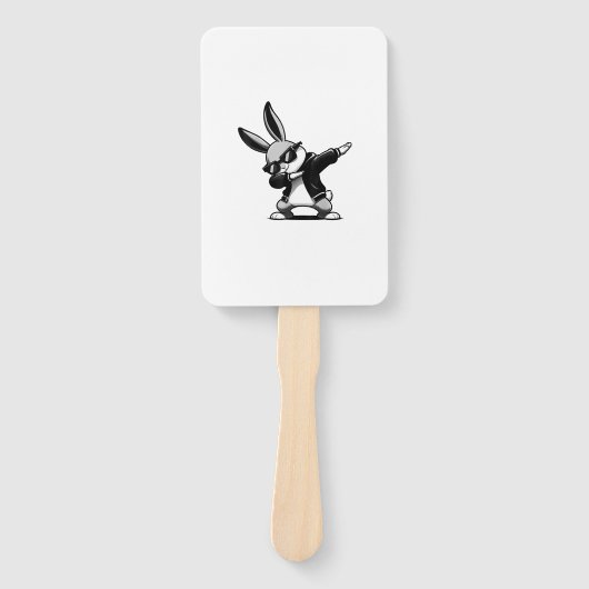 Boy Kid Easter Day Dabbing Bunny Rabbit Hip Hop Ea ハンドファン (正面)