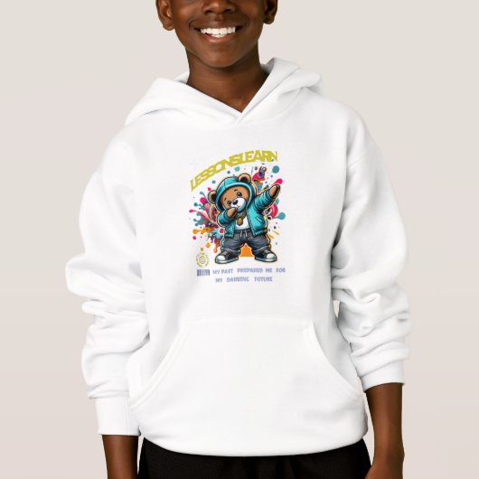 BOY/KIDS DABBING FUTURE LESSONS LEARN HOODIE (正面)