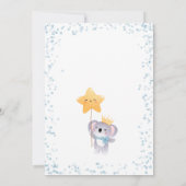 Boy Koala Bear Blue Thank You Baby Shower Card サンキューカード (裏面)