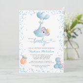 Boy Koala Bearly Wait Book Request Baby Shower 招待状 (スタンド正面)