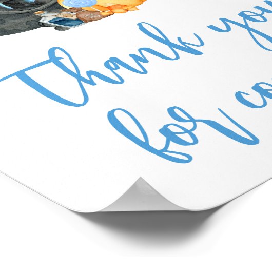 Boy Little Boo赤ちゃんシャワーありがとう来ね ポスター (角)