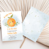 Boy Little Cutie Citrus Orange Baby Shower 招待状