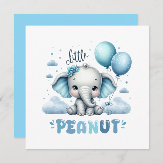 Boy Little Peanut  招待状 (正面/裏面)