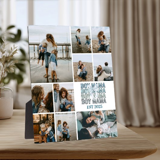 Boy Mama Custom Photo Collage フォトプラーク