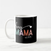Boy Mama Est 2025 Pregnancy Mom To Be New Mama 202 コーヒーマグカップ (左)