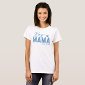 Boy Mama Heart Est 年 モダンママのフレーズ Tシャツ (正面フル)
