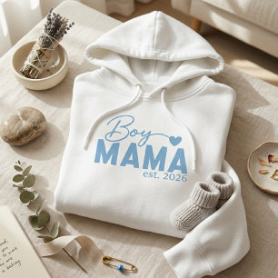 Boy Mama Heart Est Year モダンマザーフッド 引用 パーカ