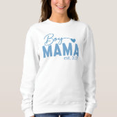 Boy Mama Heart Est Year Bold Motherhood Lettering スウェットシャツ (正面)