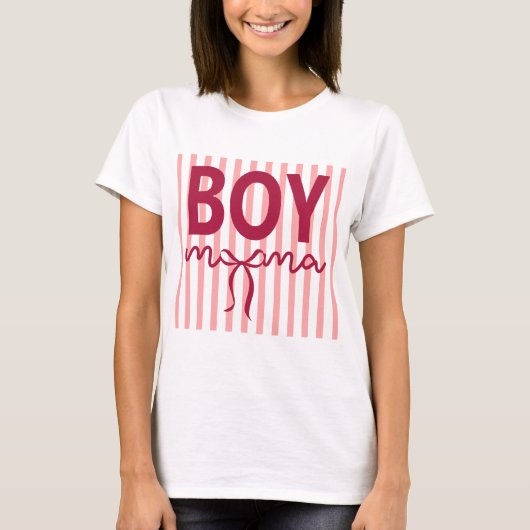 Boy mama Motherhood T-Shirt Tシャツ (正面)