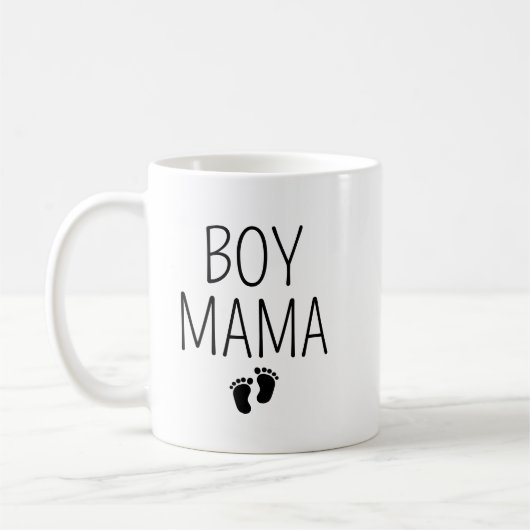 Boy Mama Mug with Kids’ Names, Custom Mom of Boys  コーヒーマグカップ (左)