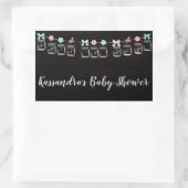 Boy Mason Jar Baby 素朴 Showerのステッカー 長方形シール (バッグ)