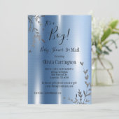 Boy Metallic Baby Shower By Mail 招待状 (スタンド正面)
