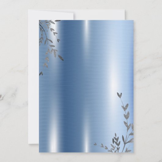 Boy Metallic Baby Shower By Mail 招待状 (裏面)