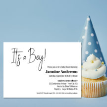 Boy Minimalist Baby Showerモダンだ