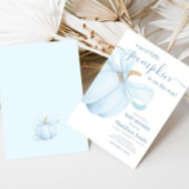 Boy Minimalist Little Pumpkin Baby Shower 招待状