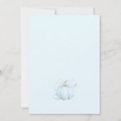 Boy Minimalist Little Pumpkin Baby Shower 招待状 (裏面)