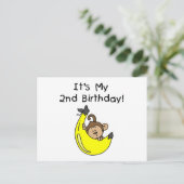 Boy Monkey on Banana誕生日 ポストカード (スタンド正面)