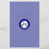 Boy Navy Elephant Baby Shower BINGOゲームチェブ366 チラシ (裏面)