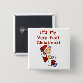 Boy on Candy Cape 1st Christmas 缶バッジ (正面&裏面)