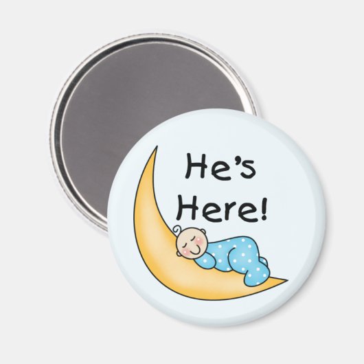 Boy on Moon Moon He's Here マグネット (正面/裏面)