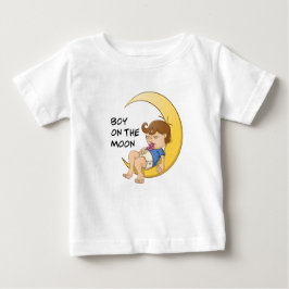 Boy on the moon ベビーTシャツ