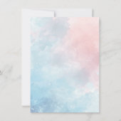  boy Or Girl レインボー水彩発表カード 招待状 (裏面)