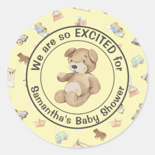 Boy or Girl Baby Shower招待状封筒(20) ラウンドシール