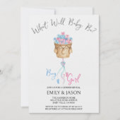 Boy Or Girl Blue Or Pink Gender Reveal Invitation 招待状 (正面)