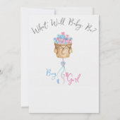Boy Or Girl Blue Or Pink Gender Reveal Invitation 招待状 (裏面)
